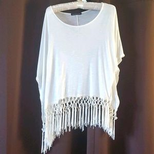 Boho style fringed top